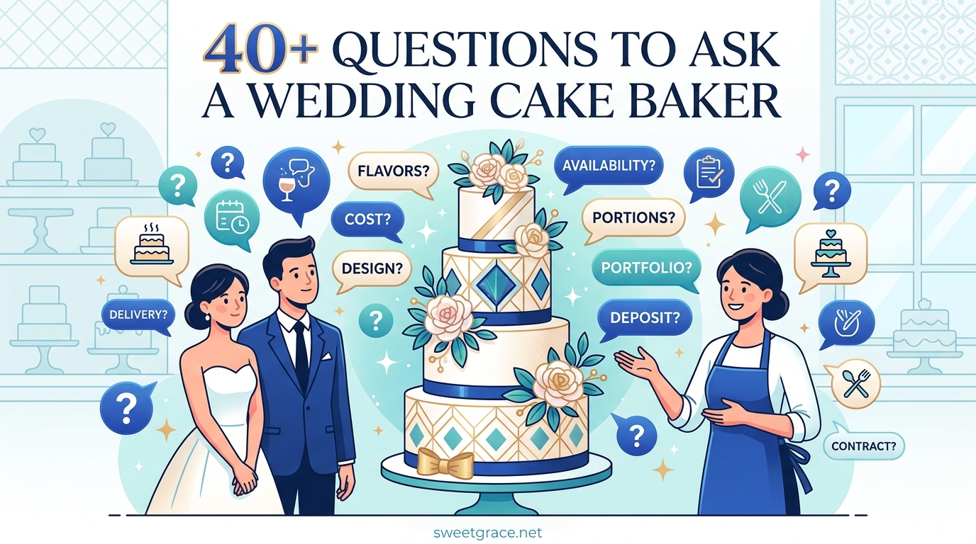 40+ Questions to Ask a Wedding Cake Baker